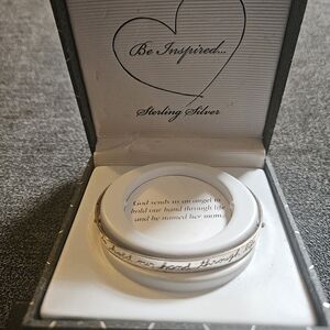 Sterling Silver Inspirational Bangle